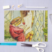 Papier Mousseline "Jeremy Fisher lit les nouvelles" par Beatrix Pott (Artisanat)