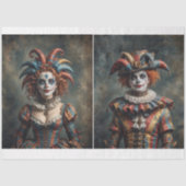Papier Mousseline Jester Couple - 2 Designs - Découpage - (Recto)