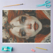 Papier Mousseline Jester Harlequin Masquerade Lady Découpage (Artisanat)