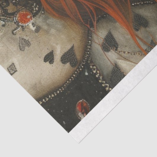 Papier Mousseline Jester Harlequin Masquerade Lady Découpage (Détail)