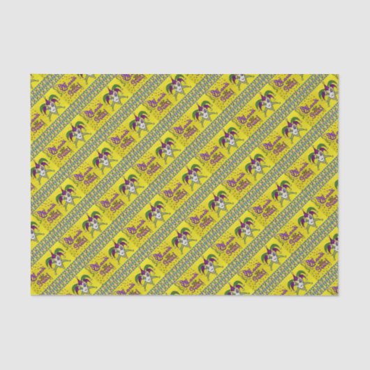 Papier Mousseline Jester Mask Mardi Gras Arlequin (Recto)
