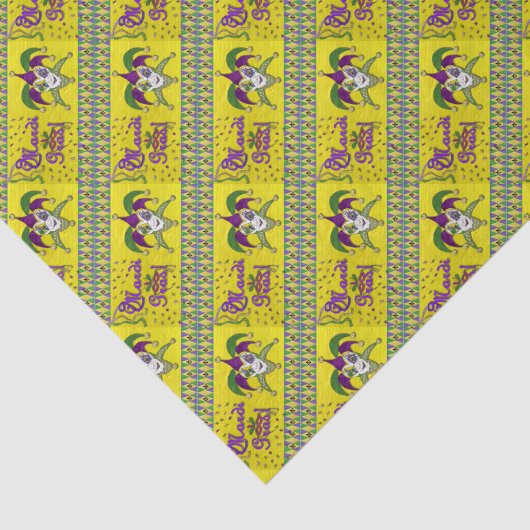 Papier Mousseline Jester Mask Mardi Gras Arlequin (Détail)