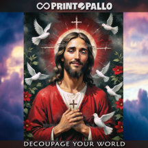 Jésus-Christ avec la Sainte Croix et les colombes