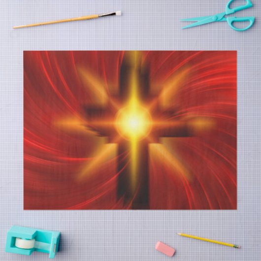 Papier Mousseline Jésus Christ Seigneur et Sauveur (Artisanat)