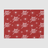 Papier Mousseline Jésus est Seigneur religieux Noël Rouge chrétien (Recto)