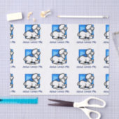 Papier Mousseline Jésus m'aime agneau (Artisanat)