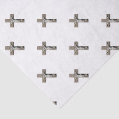 Papier Mousseline Jesuschrist sur une sculpture croisée (Détail)