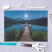 Papier Mousseline Jetée de nuit sous une Pleine lune (Artisanat)