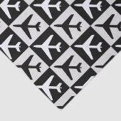 Papier Mousseline Jets d'aviation blanc noir géométrique (Détail)
