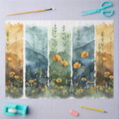 Papier Mousseline Jeu D'Aquarelles De Découpage De 4 Flores (Artisanat)