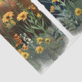 Papier Mousseline Jeu D'Aquarelles De Découpage De 4 Flores (Détail)