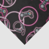 Papier Mousseline Jeu vidéo Neon Rose Girls Motif (Détail)