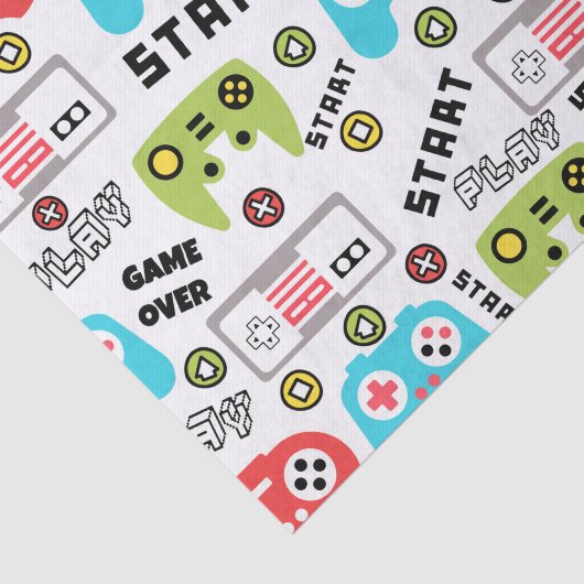 Papier Mousseline Jeu vidéo Retro (Détail)