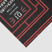 Papier Mousseline Jeu vidéo Retro Arcade Neon Anniversaire de enfant (Détail)