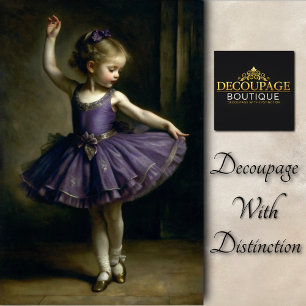 Papier Mousseline Jeune ballerine vintage en découpage violet