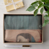 Papier Mousseline Jeune femme avec Ibis Peinture Edgar Degas (Cadeau)