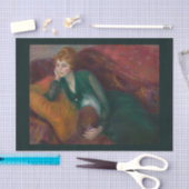 Papier Mousseline Jeune femme en vert, William James Glackens (Artisanat)