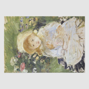 Papier Mousseline Jeune fille avec une poupée (par Berthe Morisot)