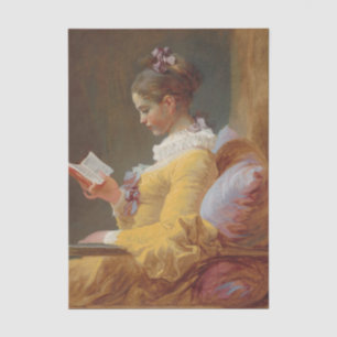 Papier Mousseline Jeune fille lisant par Jean-Honore Fragonard