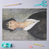 Papier Mousseline Jeune fille noire haïe, Modigliani (Artisanat)