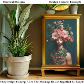 Papier Mousseline Jeune homme, Fleurs, Berries, Foliage CQ9 Découpag