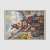 Papier Mousseline Jeune indian amérindien à cheval (Recto)