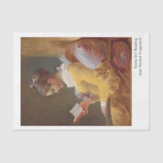 Papier Mousseline Jeune Lecture Jean-Honoré Fragonard (Recto)