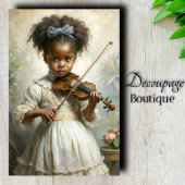 Papier Mousseline Jeune violoniste fille découpage