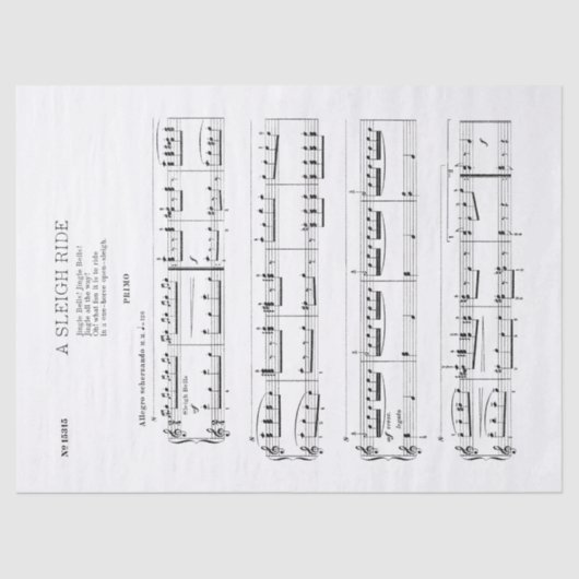 Papier Mousseline Jingle Bells Musique Fête Tissu Découpage Papier (Recto)