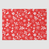 Papier Mousseline Jingle Bells Red Festive Noël Fête (Recto)