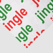 Papier Mousseline Jingle Jingle Rouge Vert Blanc Noël (Détail)