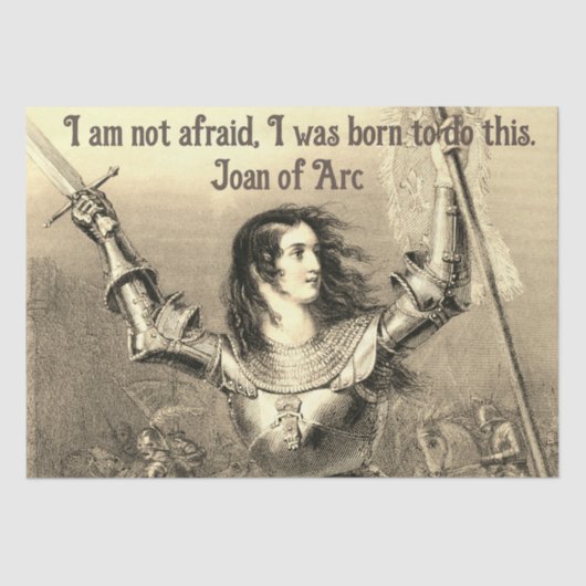 Papier Mousseline Joan d'Arc Cadeau papier de tissus (Recto)