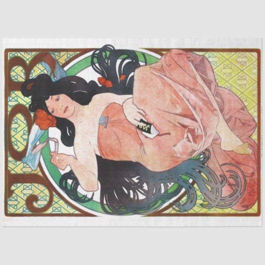 Papier Mousseline JOB, Mucha (Recto)