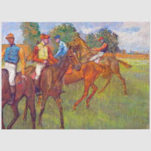 Papier Mousseline Jockeys et chevaux de course, Edgar Degas