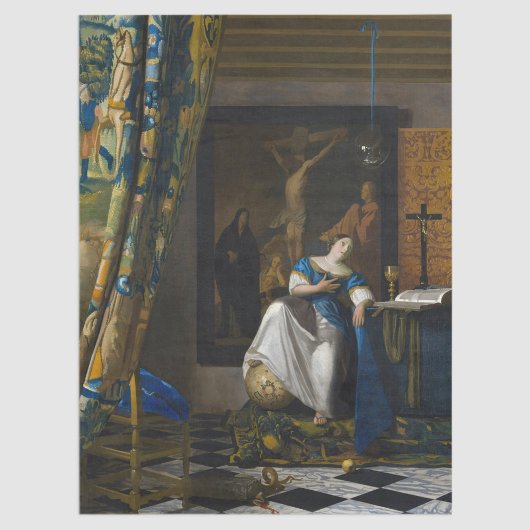 Papier Mousseline Johannes Vermeer - Allégorie de la foi