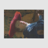 Papier Mousseline Johannes Vermeer - Fille avec un Casquette rouge (Recto)