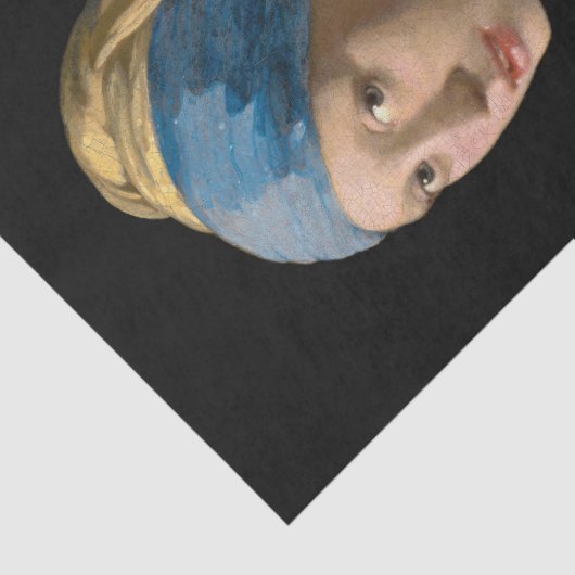 Papier Mousseline Johannes Vermeer - Fille avec une oreille perle (Détail)
