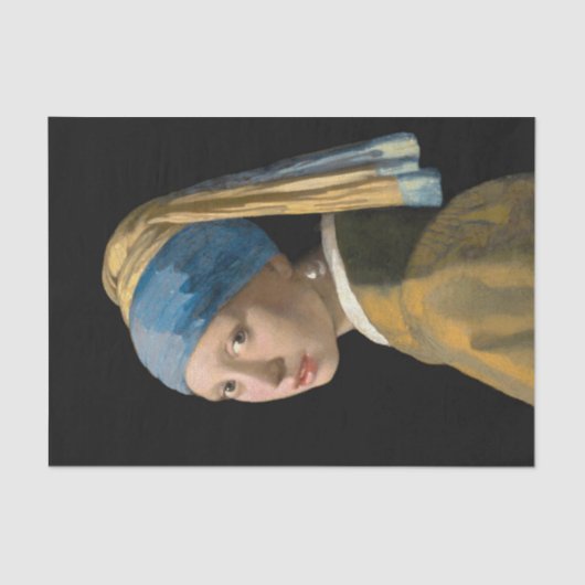 Papier Mousseline Johannes Vermeer - Fille avec une oreille perle (Recto)
