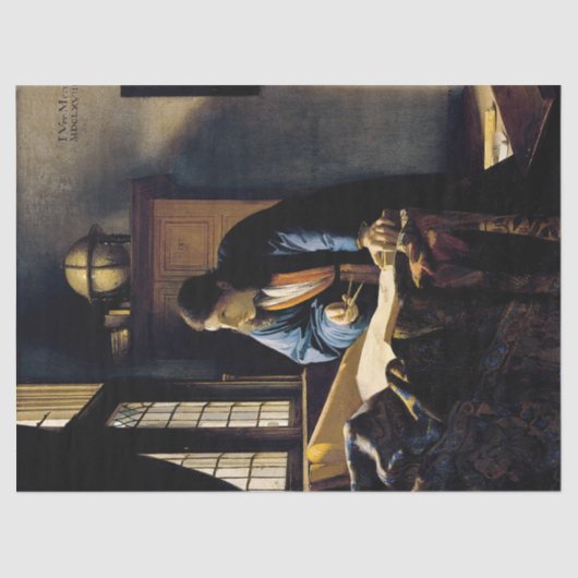 Papier Mousseline Johannes Vermeer - Le géographe (Recto)