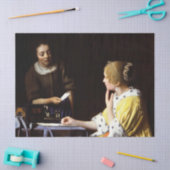 Papier Mousseline Johannes Vermeer - Maîtresse et domestique (Artisanat)