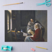 Papier Mousseline Johannes Vermeer - Une fille interrompue à sa musi (Artisanat)