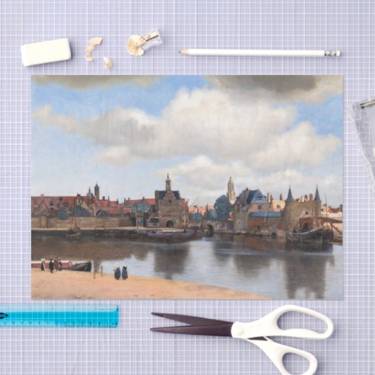 Papier Mousseline Johannes Vermeer - Vue de Delft (Artisanat)