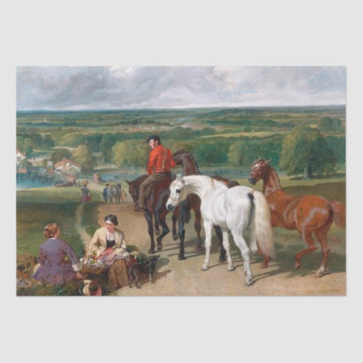 Papier Mousseline John Frederick Herring | Exercising Royal Horses (Recto)