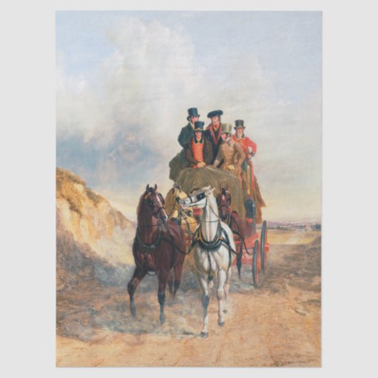 Papier Mousseline John Frederick Herring | Royal Mail Coach (Recto)