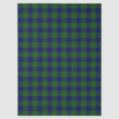Papier Mousseline Johnstone tartan bleu vert plaid (Recto)