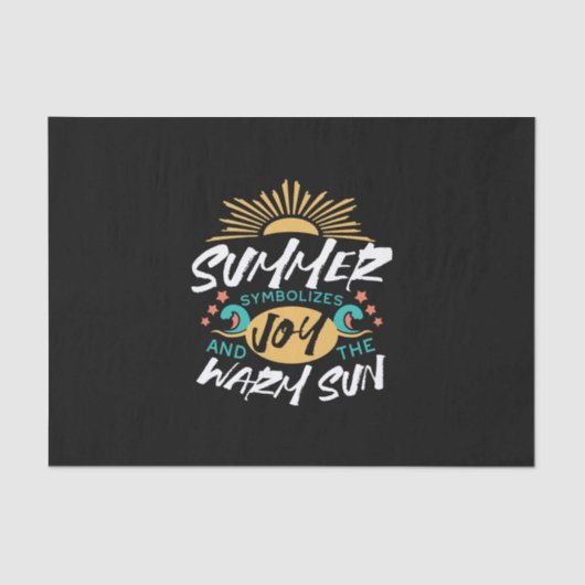 Papier Mousseline Joie d'été - Chaleureux soleil et bonheur (Recto)