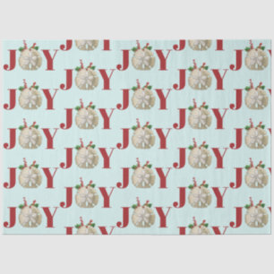 Papier Mousseline Joie Noël Sable Dollar Holly Berries Côte