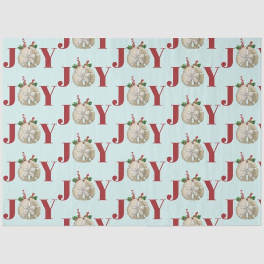 Papier Mousseline Joie Noël Sable Dollar Holly Berries Côte (Recto)