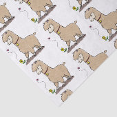 Papier Mousseline Joli alpaga joyeux avec dessin animé de papillon (Détail)