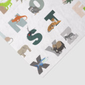 Papier Mousseline Joli Alphabet ABC Animaux (Détail)